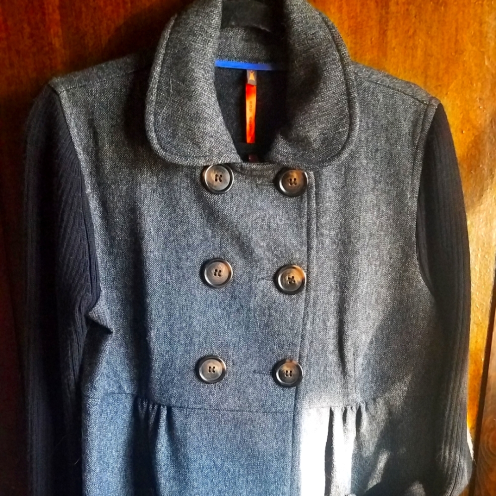 Cop Copine, Tweed Jacket w Knit Sleeves